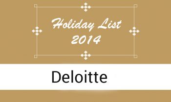Holiday List 2014 in Deloitte, India