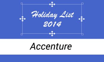 Company Holidays in Accenture Delhi NCR, Noida, Gurgaon in 2014