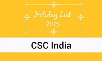 CSC India Holiday List 2015