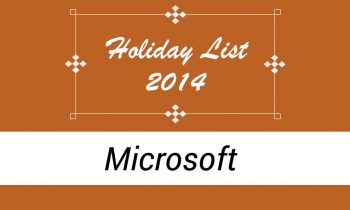 MICROSOFT INDIA PUBLIC HOLIDAY CALENDAR – 2014