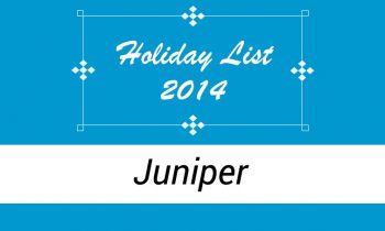 Juniper India Public Holiday List 2014