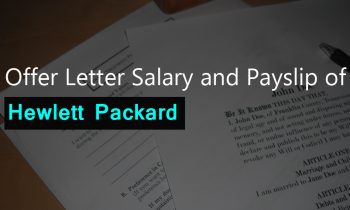 Offer Letter Salary and Payslip of Hewlett Packard