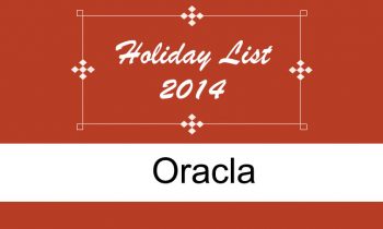 Oracle Holiday List 2014 India