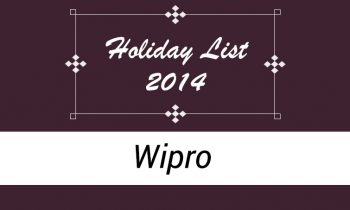 Public Holiday in Wipro