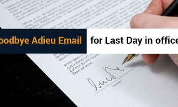 Goodbye Adieu Email for Last Day in Office