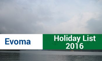 Holiday List 2016 of Evoma Shared Office in Whitefield,Bangalore
