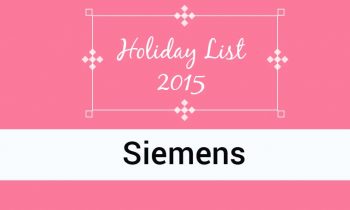 Siemens India Holiday List 2015