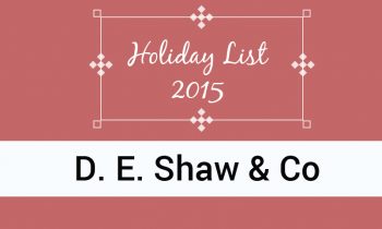 Holiday List 2015 of D. E. Shaw & Co, India