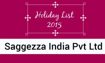 Saggezza India Holiday List 2015