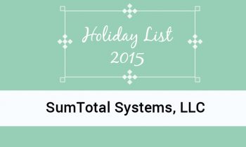SumTotal Systems Holiday list 2015