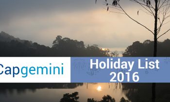 Capgemini BPO India – Holiday List 2016