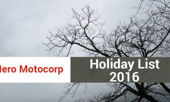 Hero Moto Corp Holiday list 2016