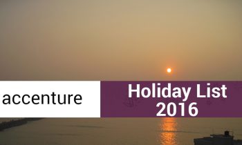 Accenture India Holiday List 2016