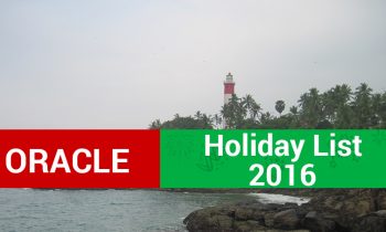 Oracle India Holidays 2016