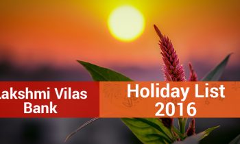Lakshmi Vilas Bank, Karnataka Holiday List 2016