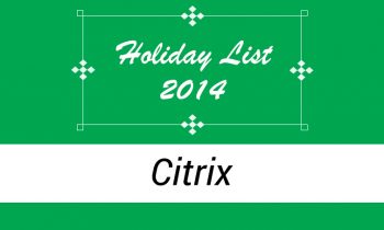 Holiday List of 2014 in Citrix, Bangalore and Hyderabad