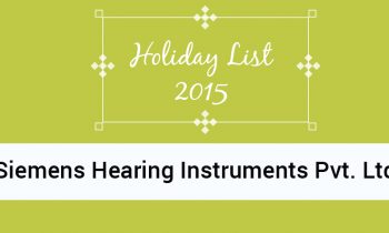 Siemens Hearing Instruments Pvt. Ltd. Holiday List 2015