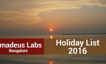 Amadeus Labs Bangalore – Holiday List 2016