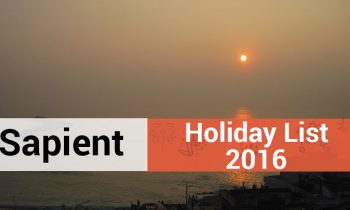 Holiday List 2016 of Sapient, India
