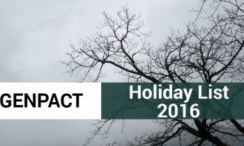 Genpact India Holiday List 2016