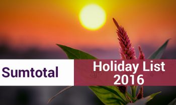 Holiday Calendar of SumTotal, Hyderabad