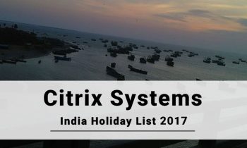 Citrix Systems India Holiday List 2017